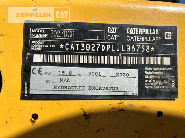 Cat 302.7D - Minigraver: bilde 5 Cat 302.7D - Minigraver: bilde 5