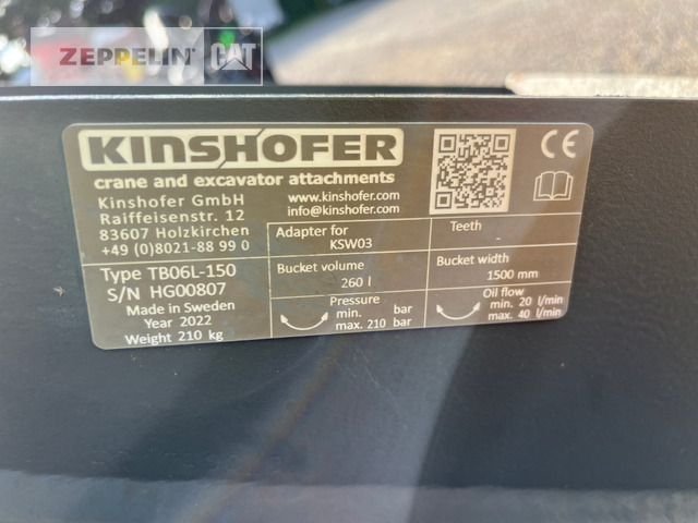 Kinshofer TB06-1500 GLV - Gravemaskinskuffe: bilde 4 Kinshofer TB06-1500 GLV - Gravemaskinskuffe: bilde 4