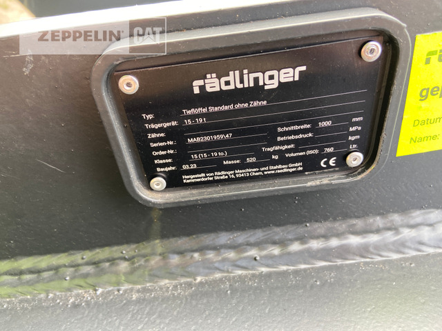 Raedlinger TL 1.000mm OQ70/55 - Gravemaskinskuffe for Bygg og anlegg: bilde 5 Raedlinger TL 1.000mm OQ70/55 - Gravemaskinskuffe for Bygg og anlegg: bilde 5