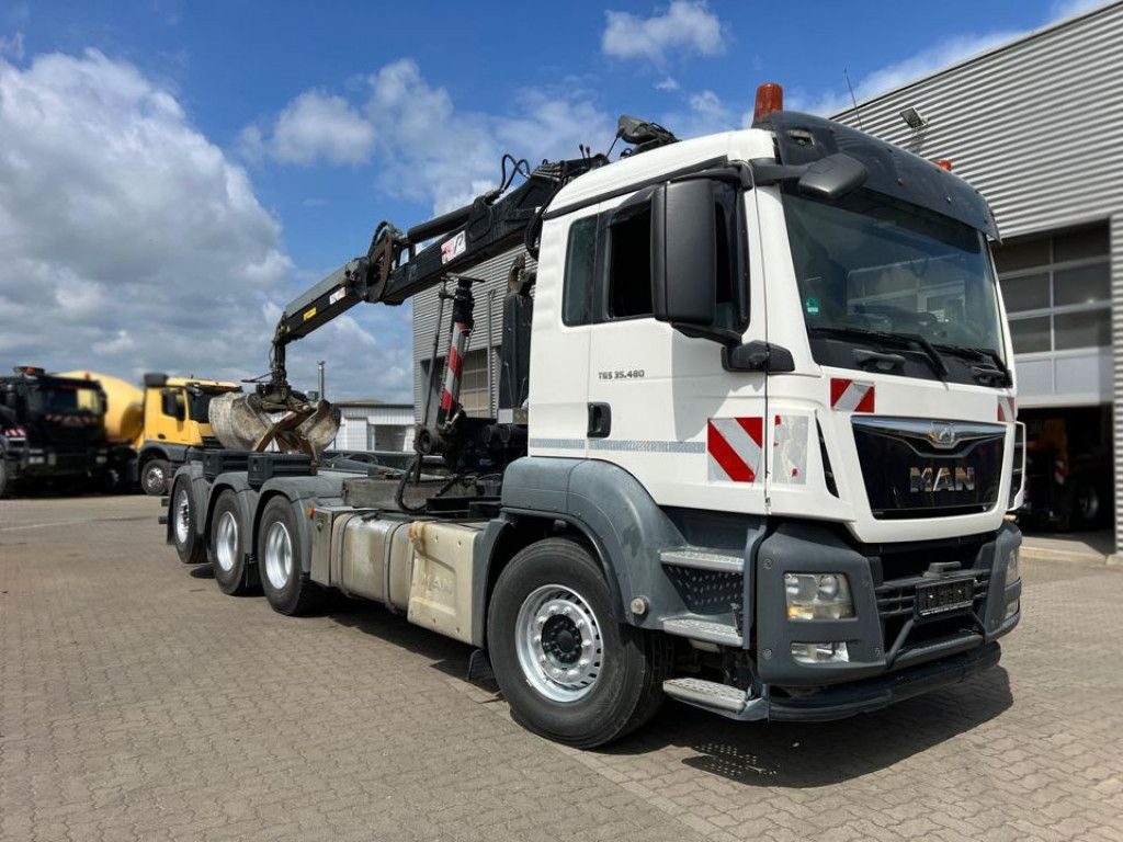 MAN TG-S 35.480 8x4 BL Abrollkipper mit Kran Penz-15 - Krokbil, Kranbil: bilde 2 MAN TG-S 35.480 8x4 BL Abrollkipper mit Kran Penz-15 - Krokbil, Kranbil: bilde 2
