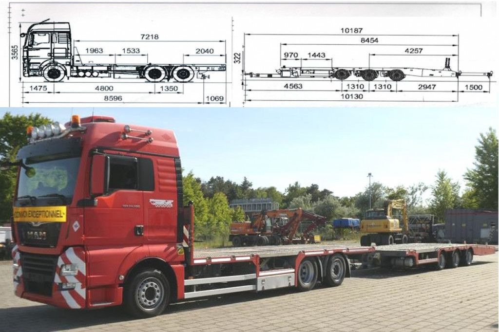 MAN TG-X 24.500 6x2-4 LL-U Pritsche Maschinentranspo - Transporter lastebil: bilde 1 MAN TG-X 24.500 6x2-4 LL-U Pritsche Maschinentranspo - Transporter lastebil: bilde 1