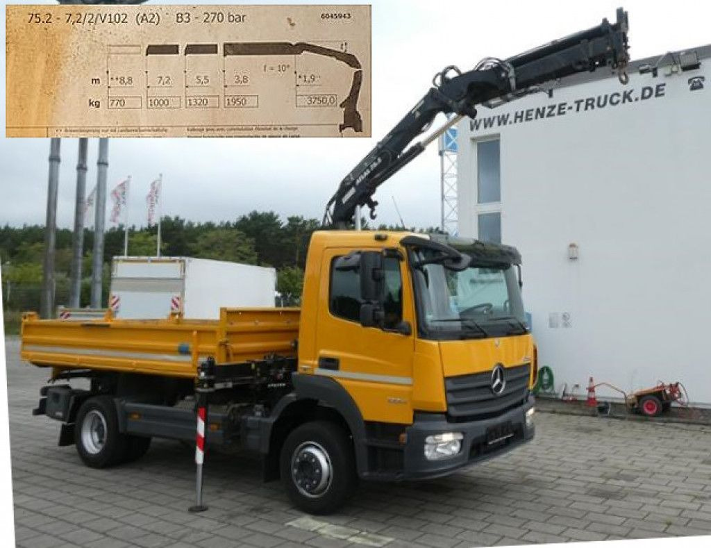 Mercedes-Benz Atego 1224 K 2-Achs Kipper Kran 2x Hdr Ausschub - Tippbil, Kranbil: bilde 2 Mercedes-Benz Atego 1224 K 2-Achs Kipper Kran 2x Hdr Ausschub - Tippbil, Kranbil: bilde 2