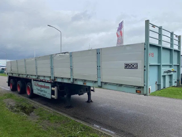 Floor stenenoplegger, 3 asser uitschuifbaar met stuuras en liftas - Åpen semitrailer: bilde 2 Floor stenenoplegger, 3 asser uitschuifbaar met stuuras en liftas - Åpen semitrailer: bilde 2