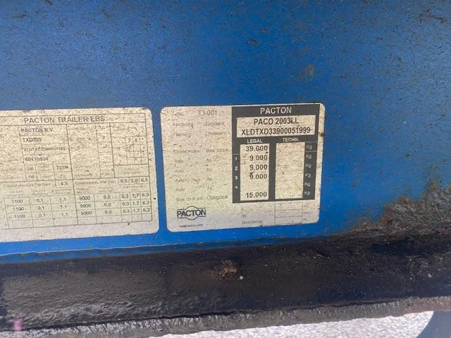 Pacton schuifzeil, 3 asser, SAF , luchtvering, trommelremmen - Gardintrailer: bilde 4 Pacton schuifzeil, 3 asser, SAF , luchtvering, trommelremmen - Gardintrailer: bilde 4